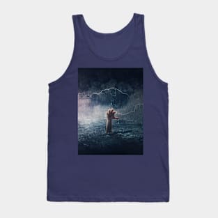 hand sinking in the ocean Tank Top